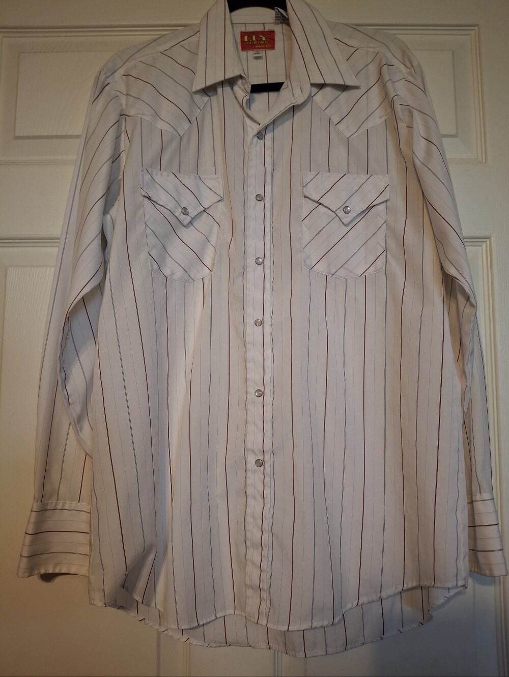 ELY PLAINS Men's Western Pearl Snap Long Sleeve Shirt